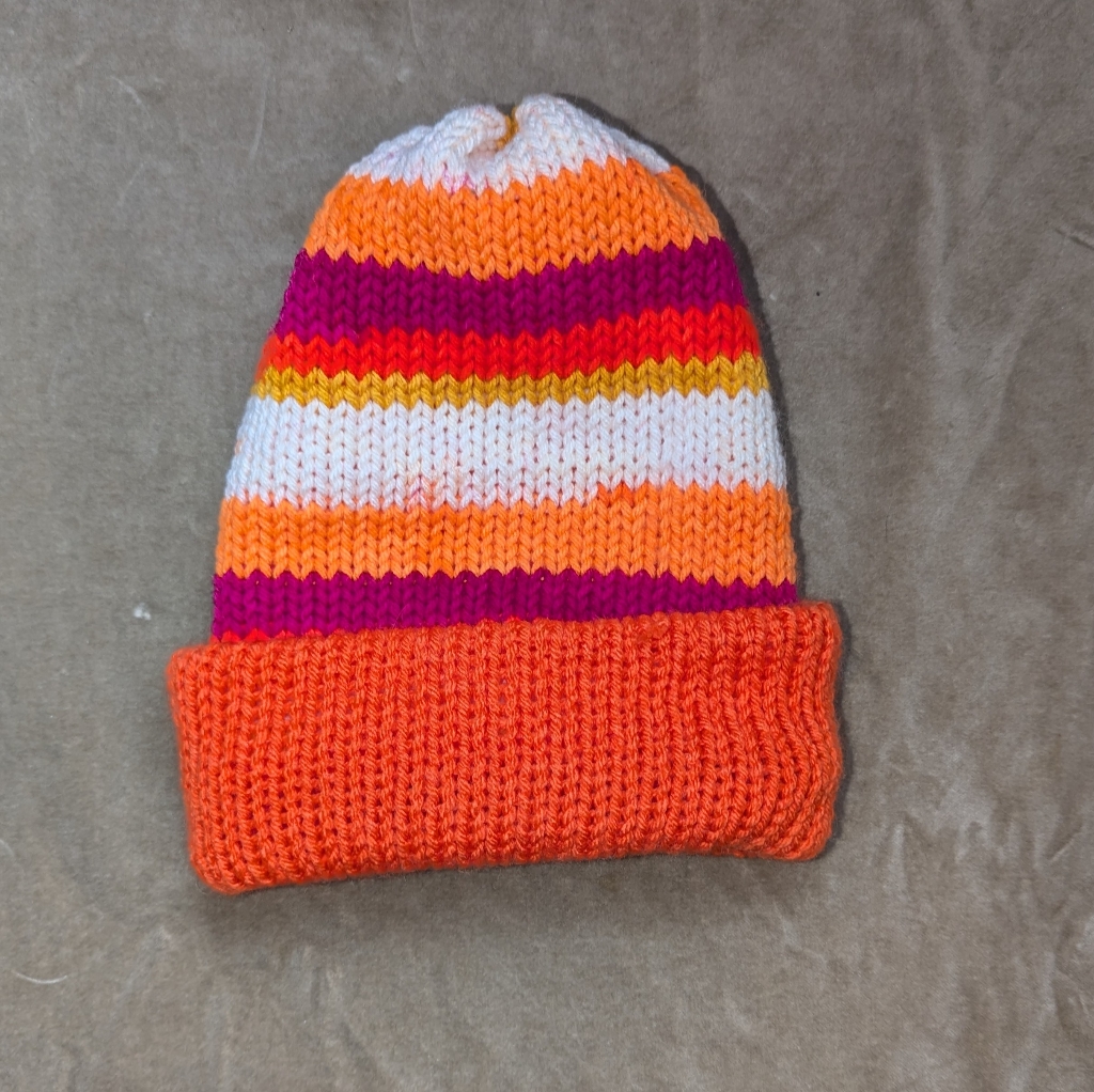 Reversible Hand Knit Beanie